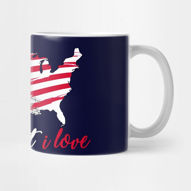 Land that I love Patriotic American Flag 4th of July Gift by Bezra